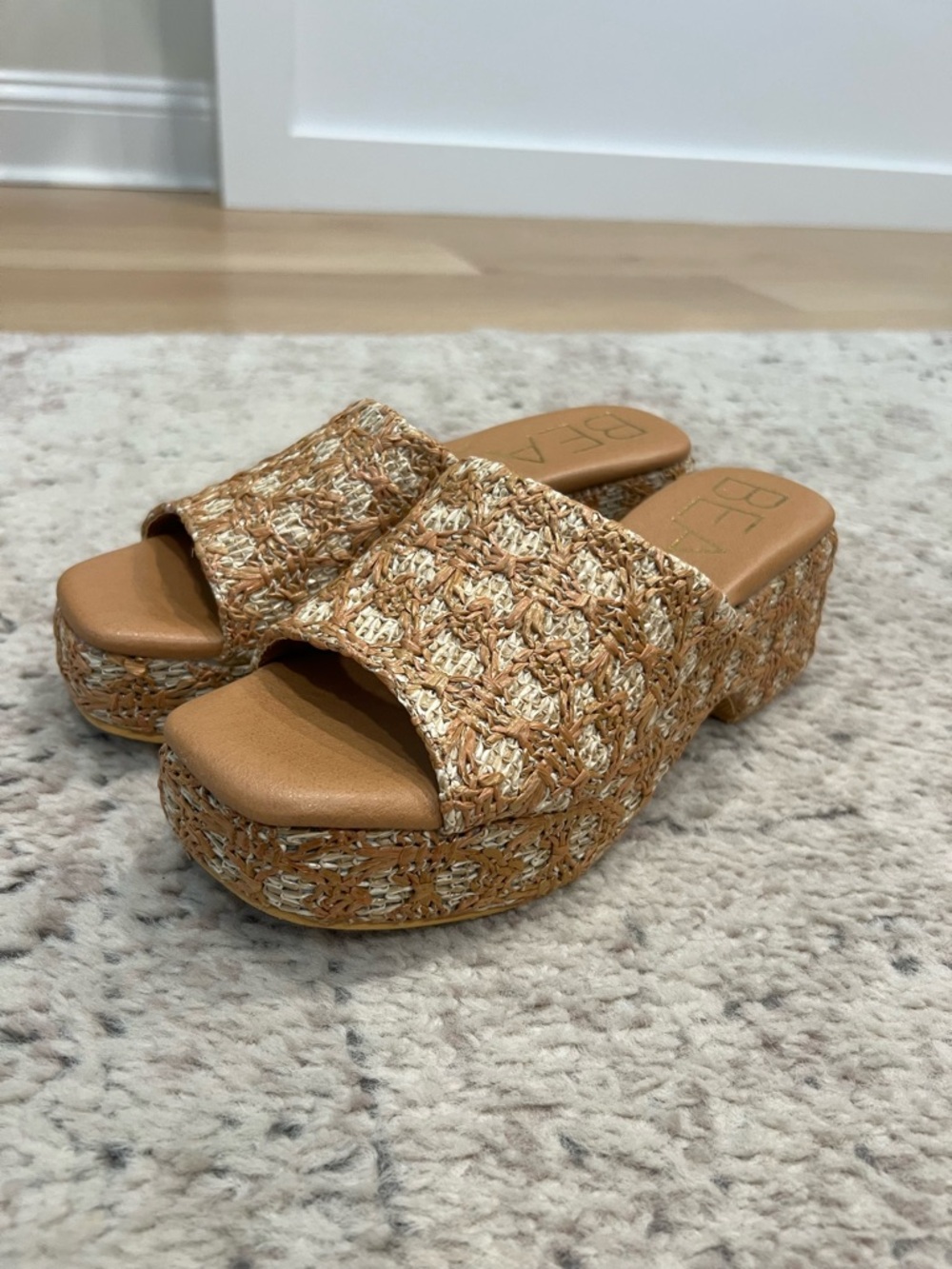 Beach by Matisse - Tan Woven Platform Sandals